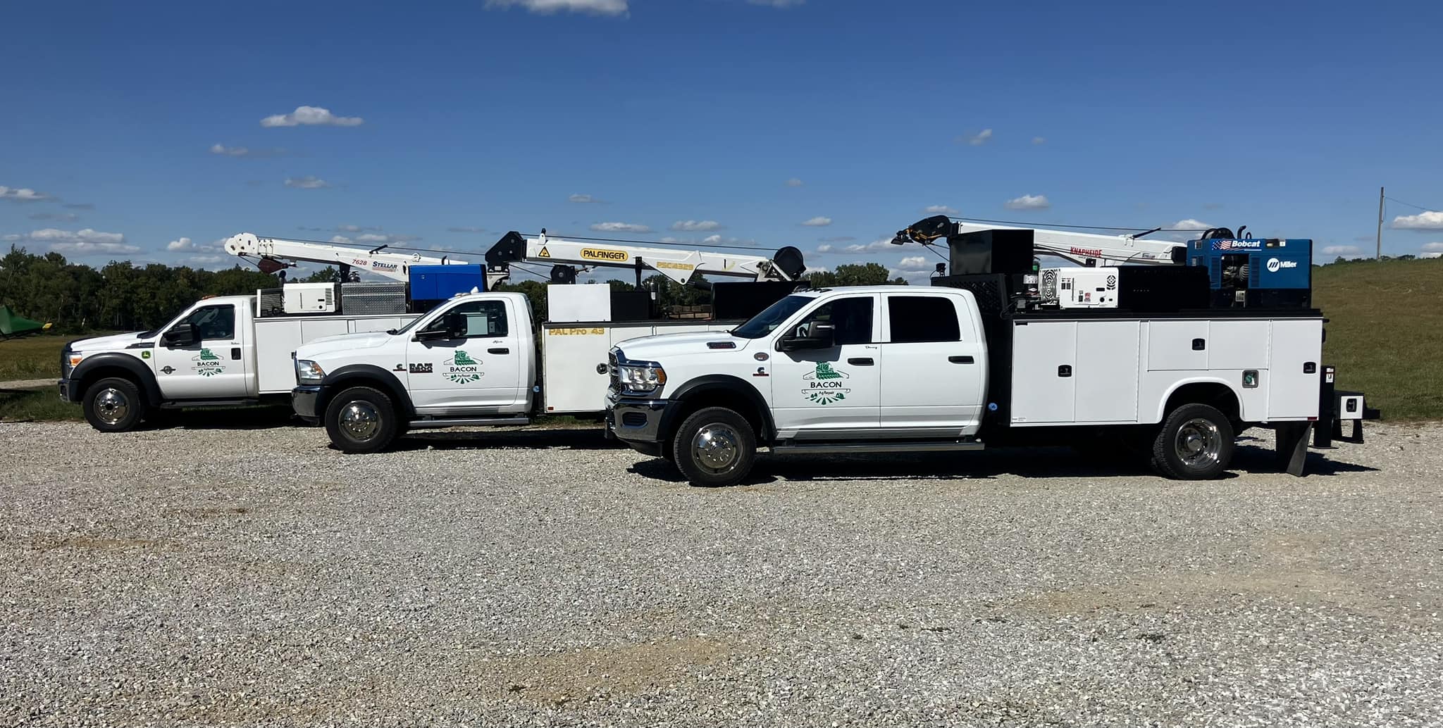 Bacon Ag Repair field service trucks and equipment.