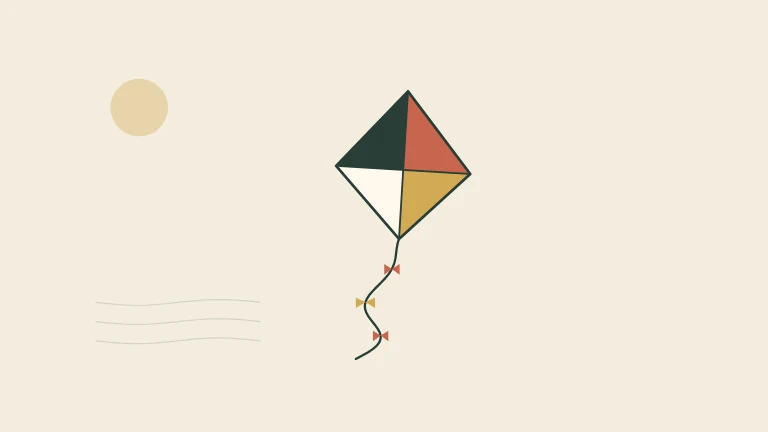 Drawn kite study, frame 1 of 12