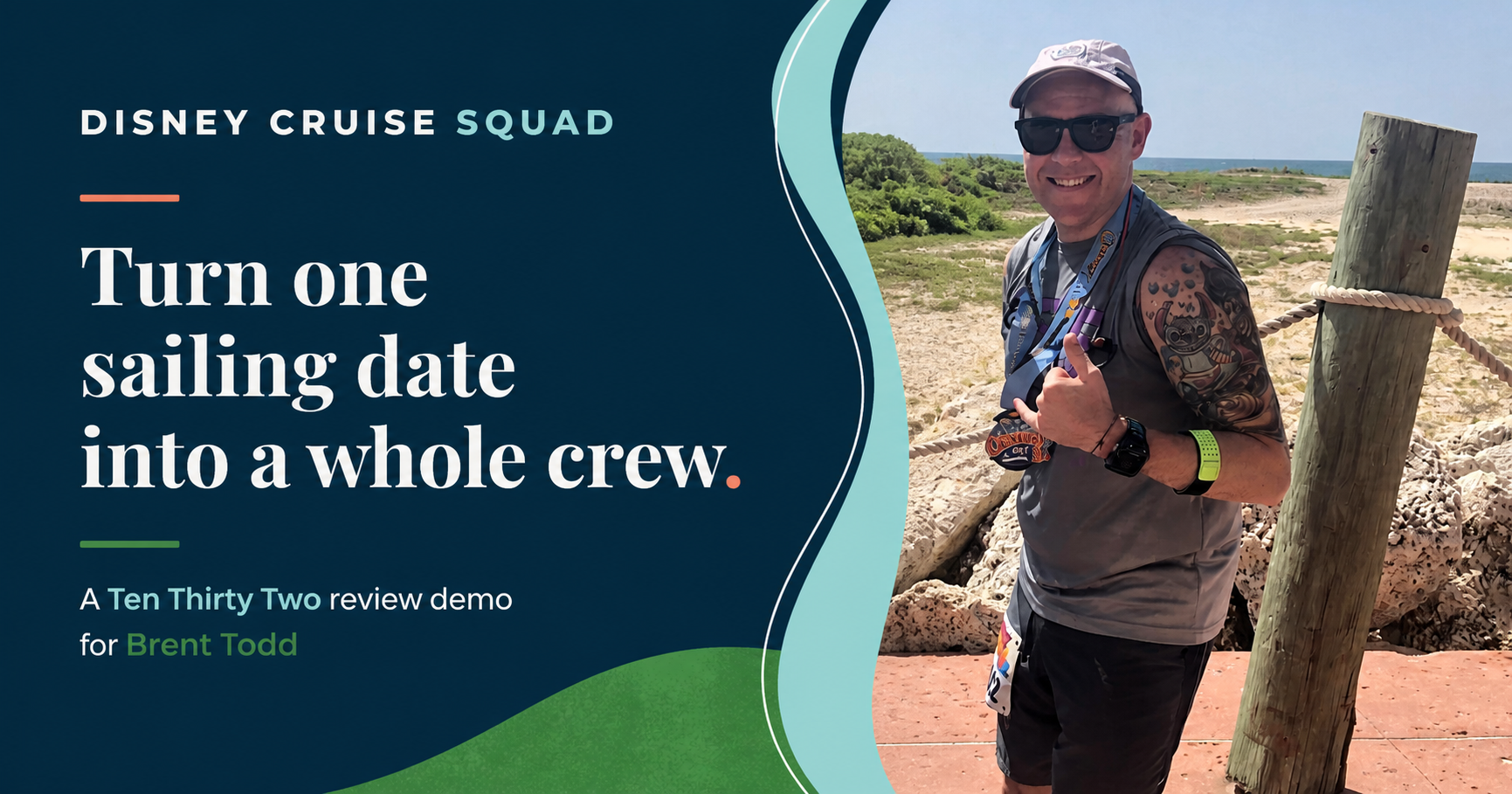 Disney Cruise Squad review demo featuring Brent Todd by the seaside